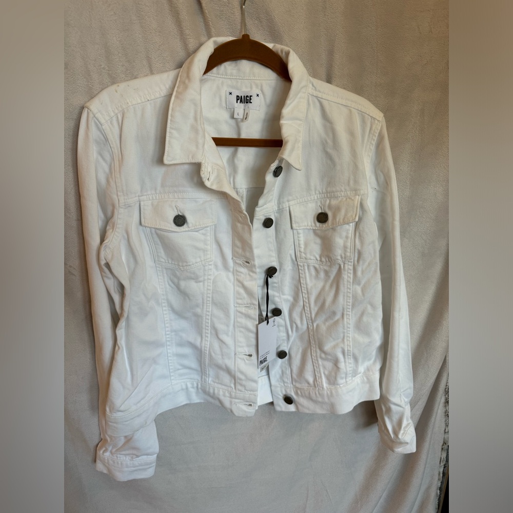 Paige Denim Aveline Optic White Jacket